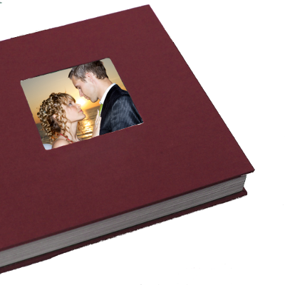 Fabric covered wedding album